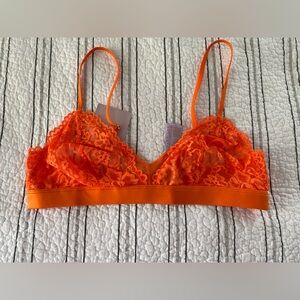 Savage X Fenty NWT orange lace bralette bra large